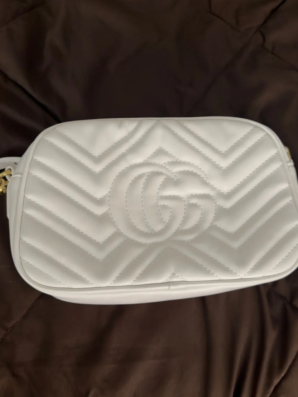 Gucci white chevron